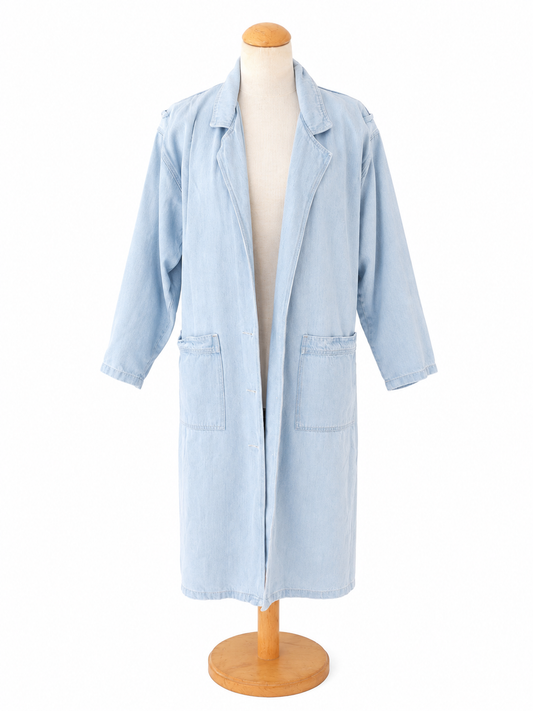 Veste longue en jean vintage