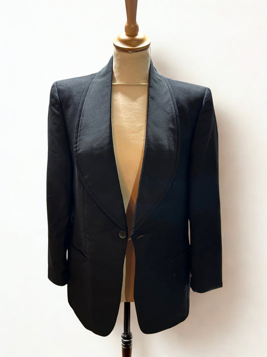 Blazer noir vintage col châle 80’s la friperie vintage 25