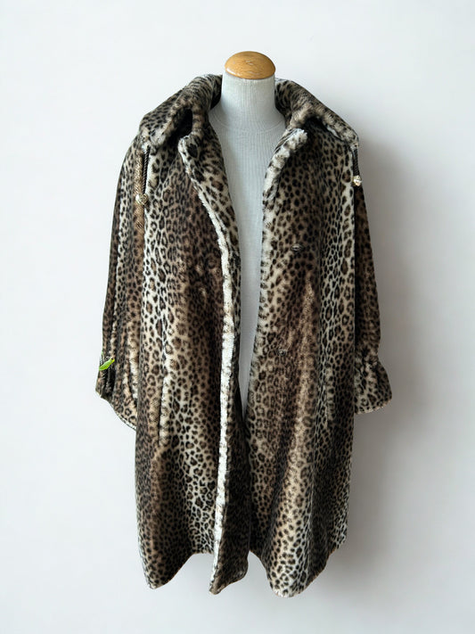 Manteau léopard vintage fausse fourrure la friperie vintage 25