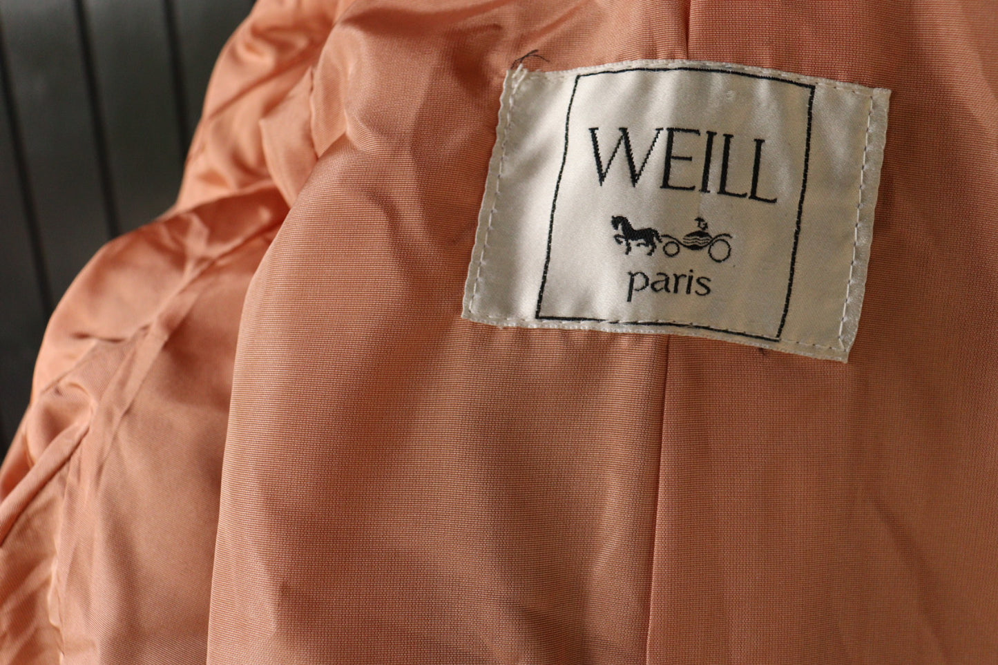 Manteau long Weill 70’s orange marron la friperie vintage 25