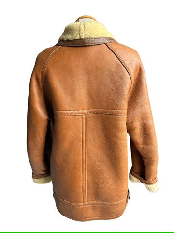 Bombardier vintage peau lainée camel la friperie vintage 25