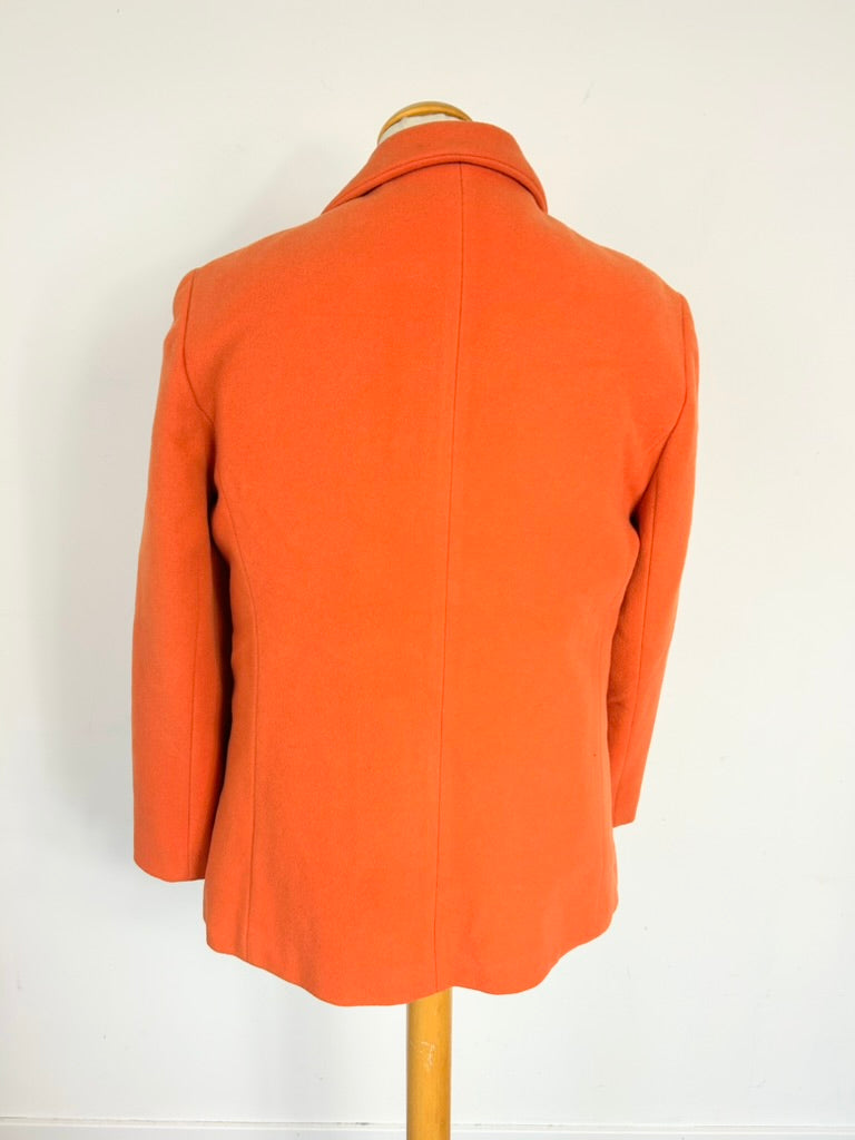 Veste blazer vintage cachemire laine orange 70's la friperie vintage 25