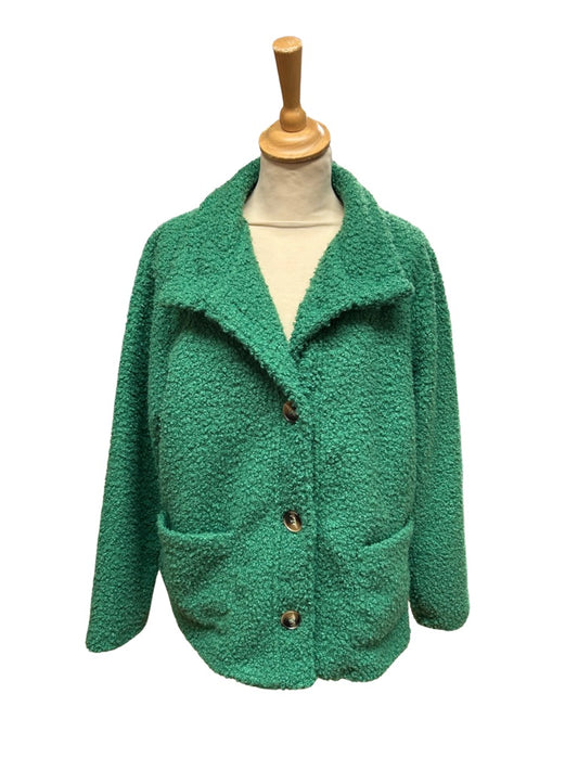 Veste bouclée vintage verte années 70 la friperie vintage 25