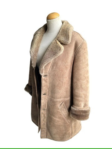 Manteau long vintage peau lainée la friperie vintage 25