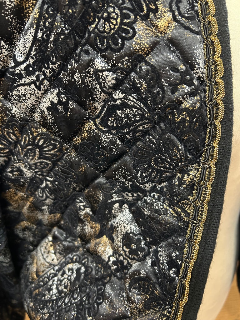 Veste matelassée motifs velours 80's la friperie vintage 25