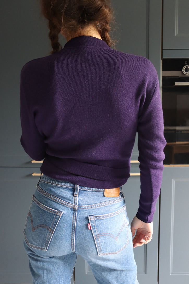 Cache coeur vintage violet Emanuelle Khanh Paris la friperie vintage 25