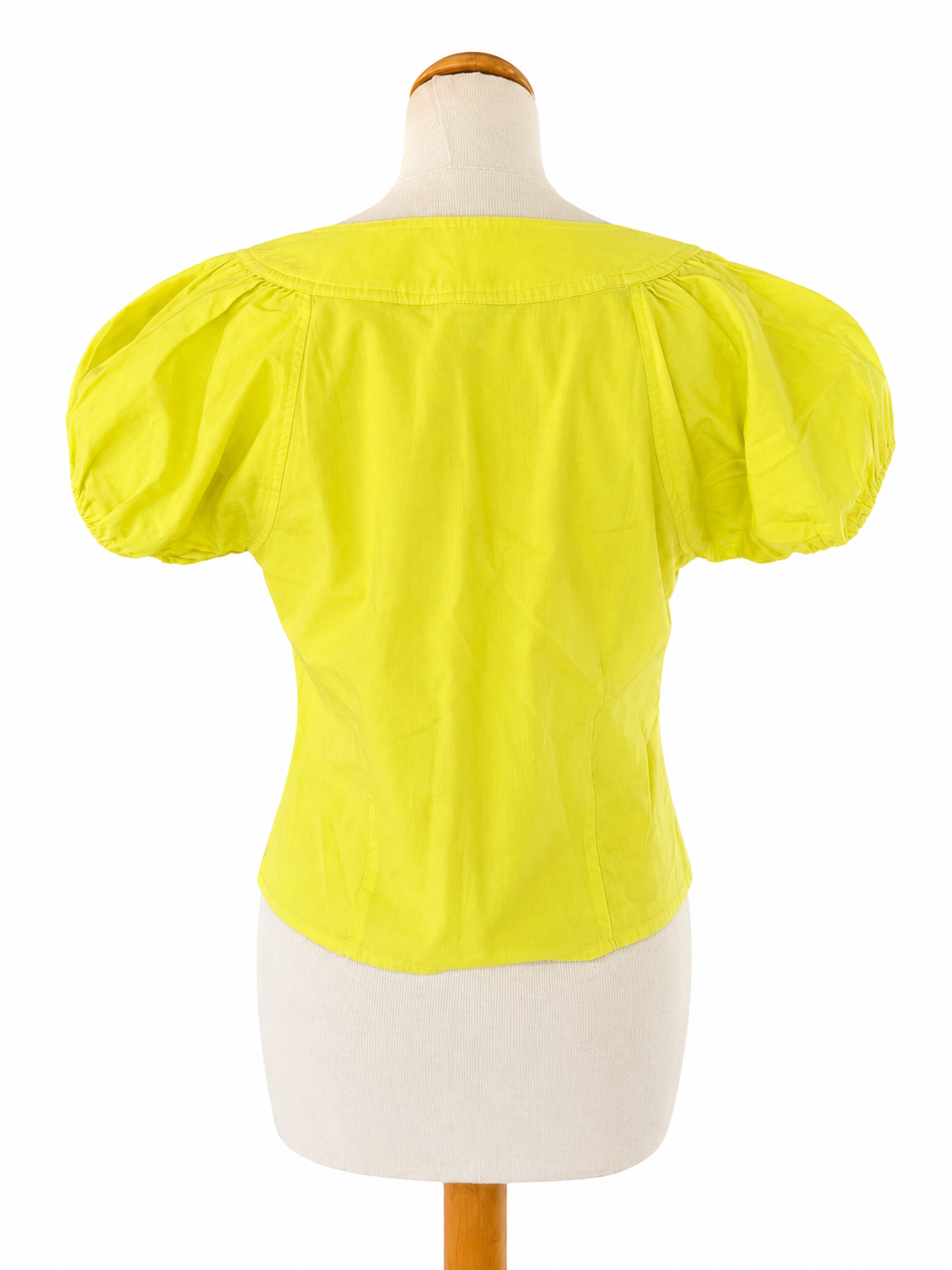 Blouse vintage jaune manches bouffantes