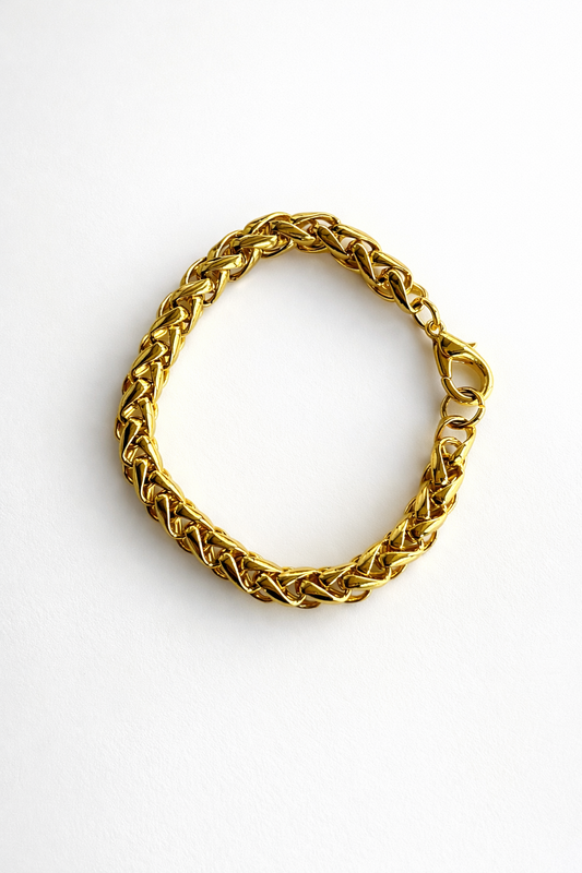 Bracelet chaîne vintage doré