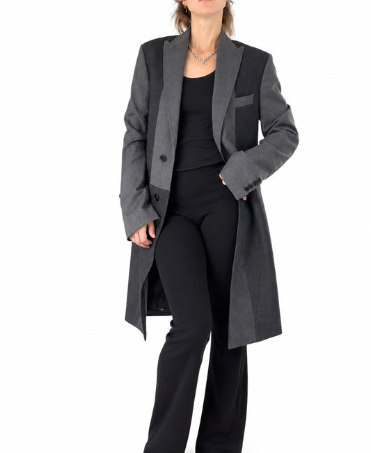 Veste longue Kenzo homme laine gris