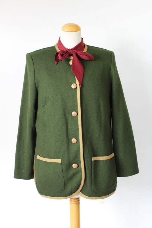 Veste lainage vintage kaki beige la friperie vintage 25