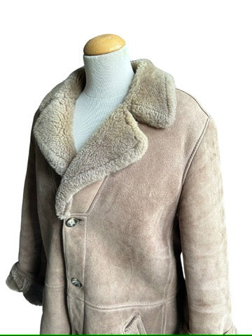 Manteau long vintage peau lainée la friperie vintage 25