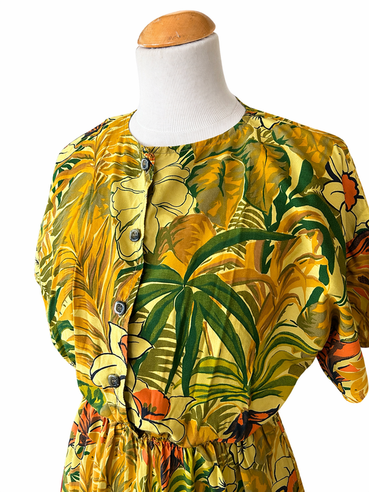 Robe vintage motif tropical