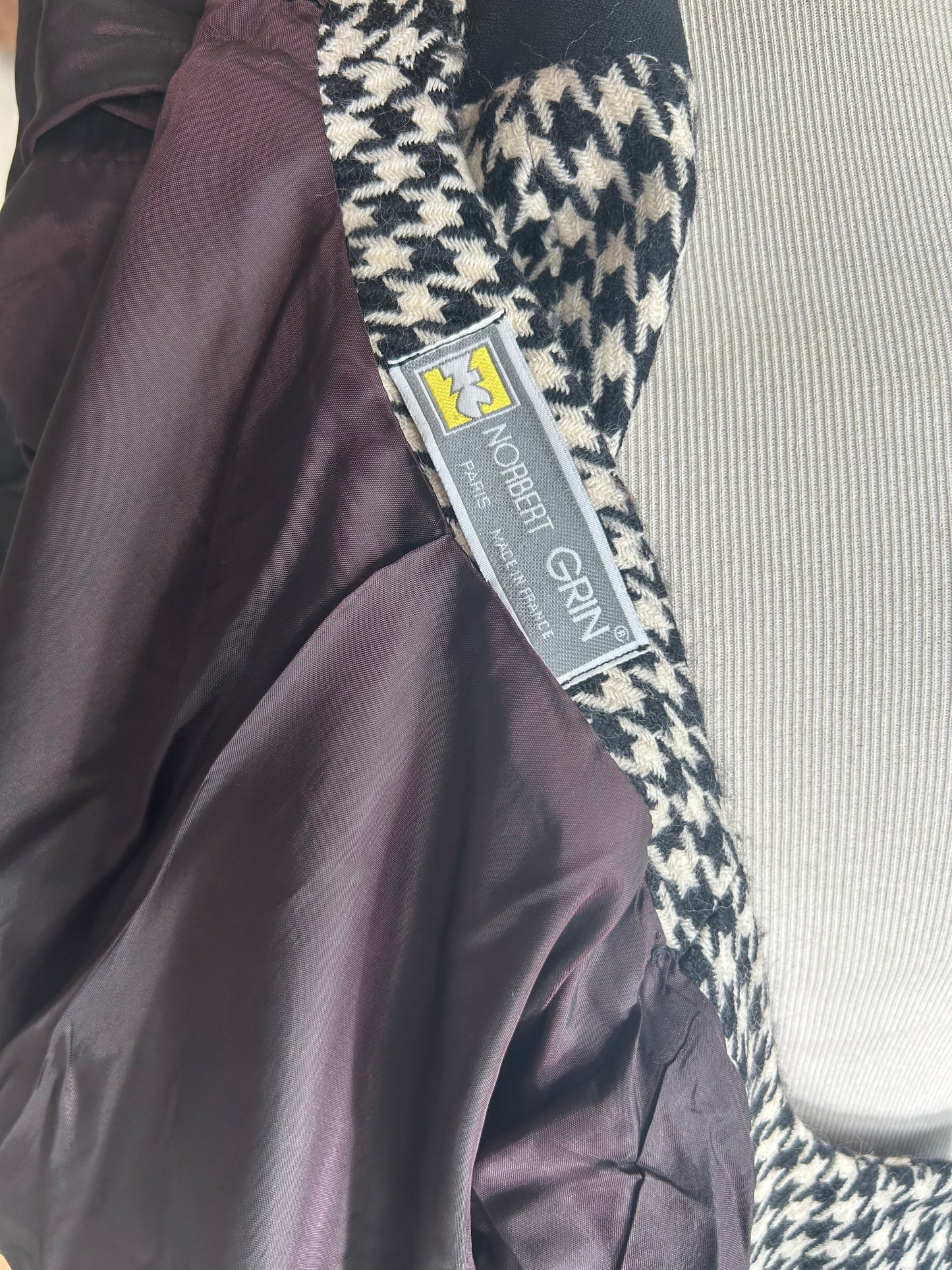 Veste vintage pied de poule laine - friperie vintage la friperie vintage 25