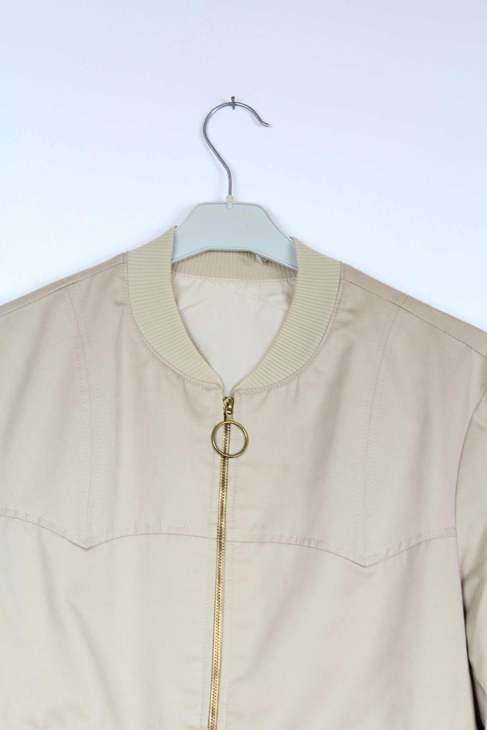 Veste zippée vintage bombardier beige mixte Stra Par France la friperie vintage 25