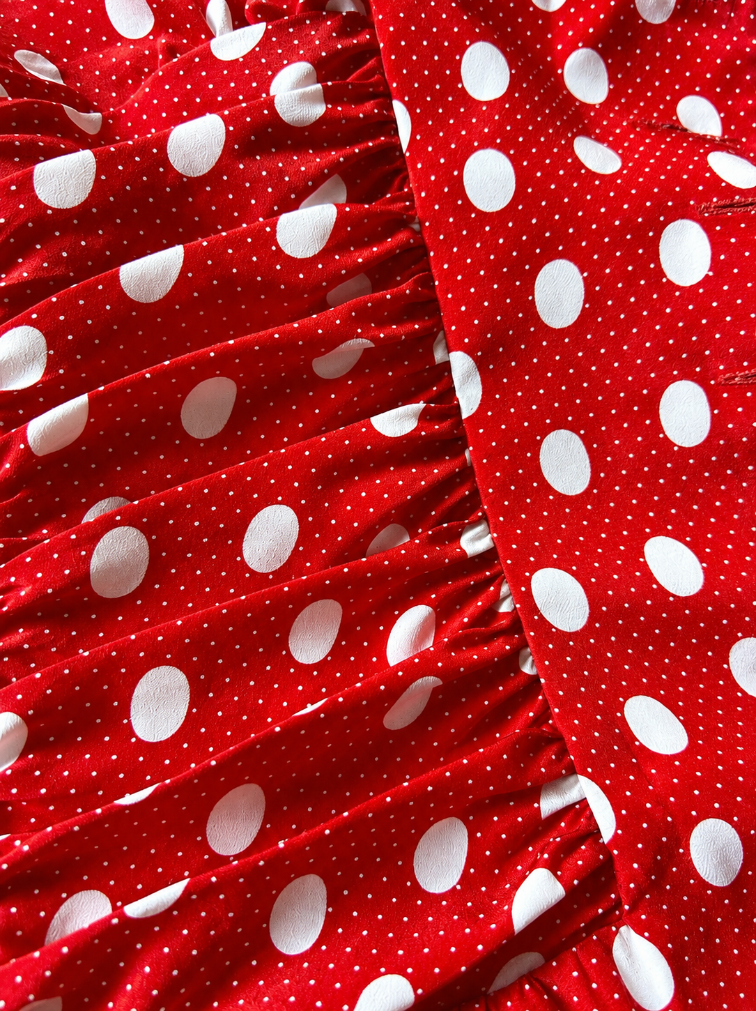 Robe vintage Louis Féraud rouge à pois