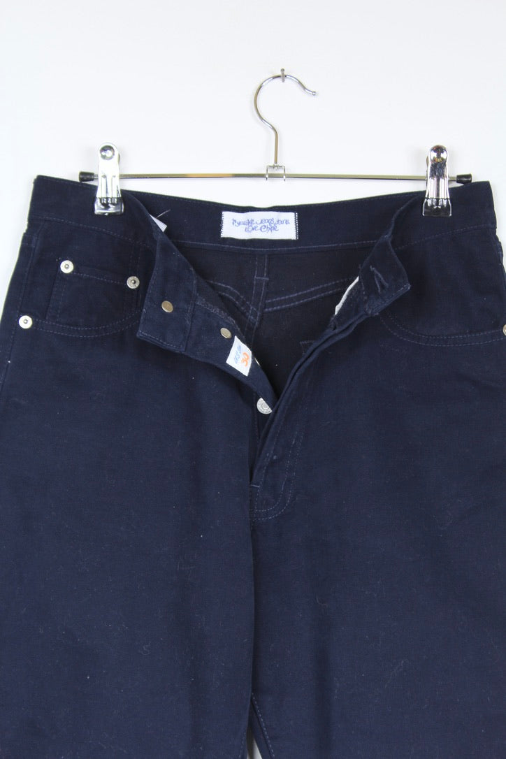 Jean vintage Chipie bleu marine taille haute coupe droite coton la friperie vintage 25