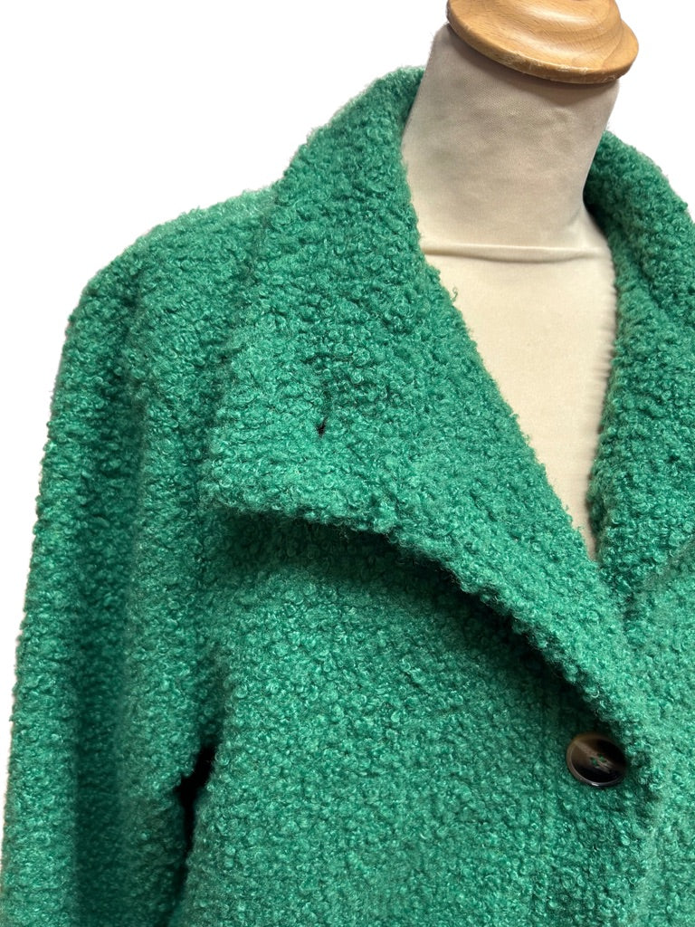 Veste bouclée vintage verte années 70 la friperie vintage 25