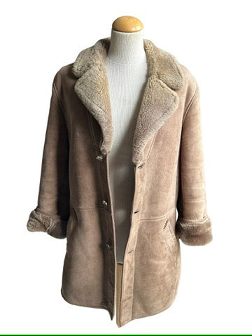 Manteau long vintage peau lainée la friperie vintage 25