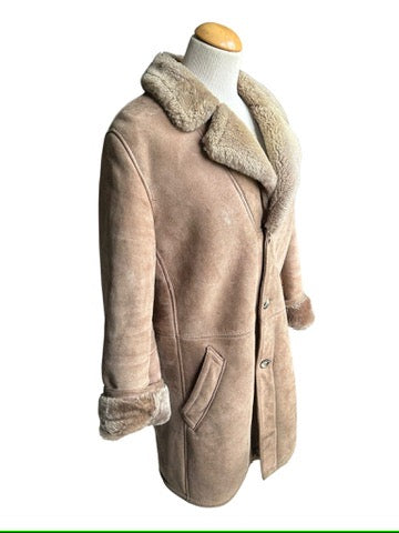 Manteau long vintage peau lainée la friperie vintage 25