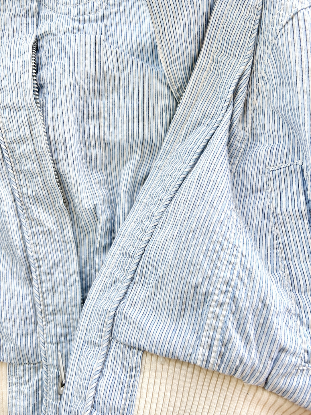 Veste courte rayée y2k