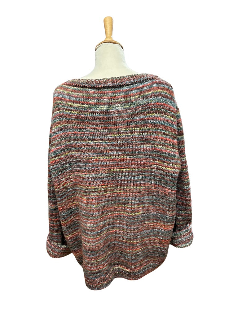 Gilet long vintage oversized multicolore la friperie vintage 25