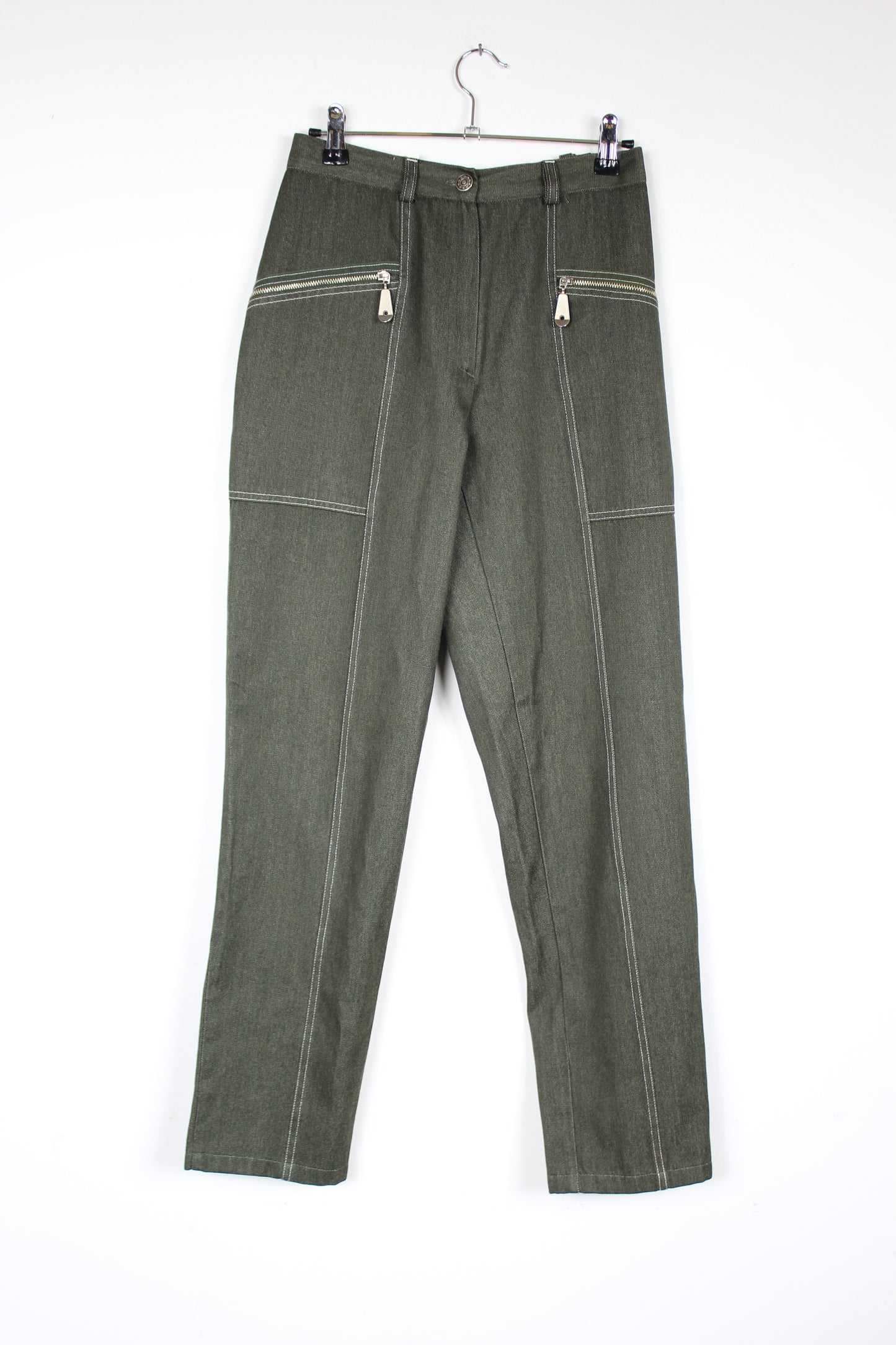 Pantalon kaki vintage taille haute toile Rosa Rosam la friperie vintage 25