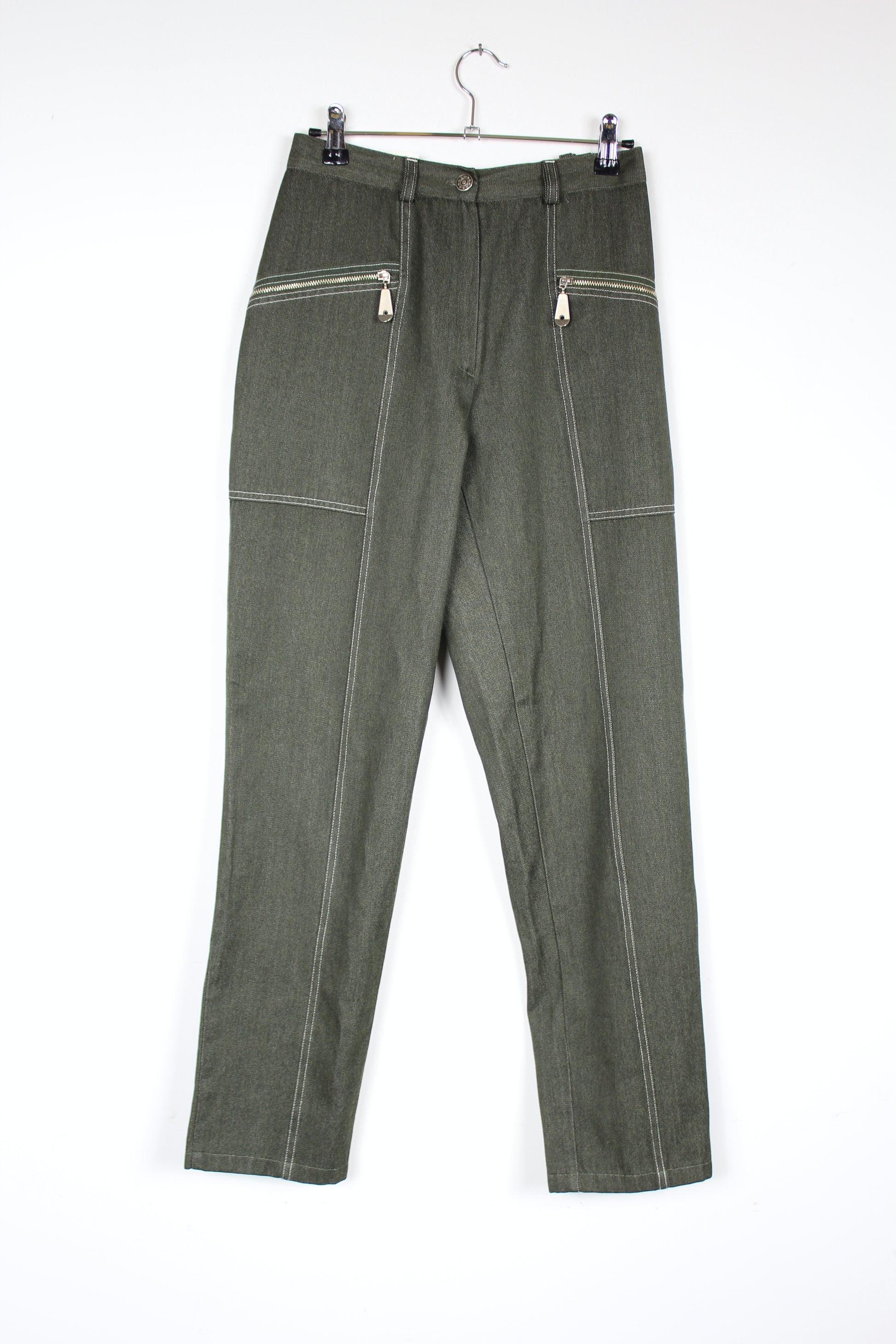 Pantalon kaki vintage taille haute toile Rosa Rosam la friperie vintage 25