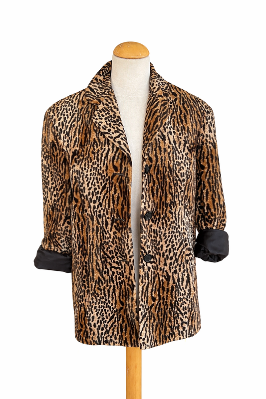 Blazer vintage imprimé léopard