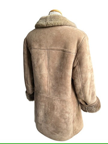 Manteau long vintage peau lainée la friperie vintage 25
