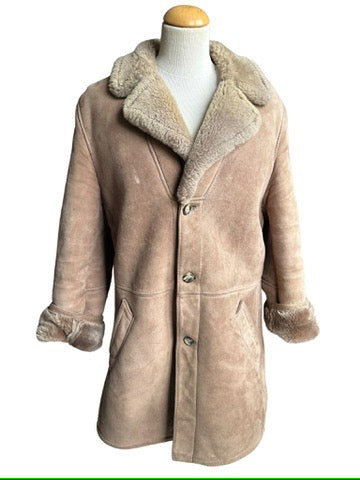 Manteau long vintage peau lainée la friperie vintage 25