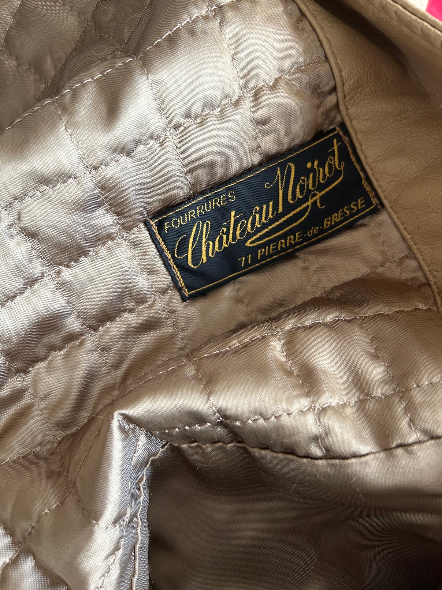 Veste cuir beige vintage 80’s