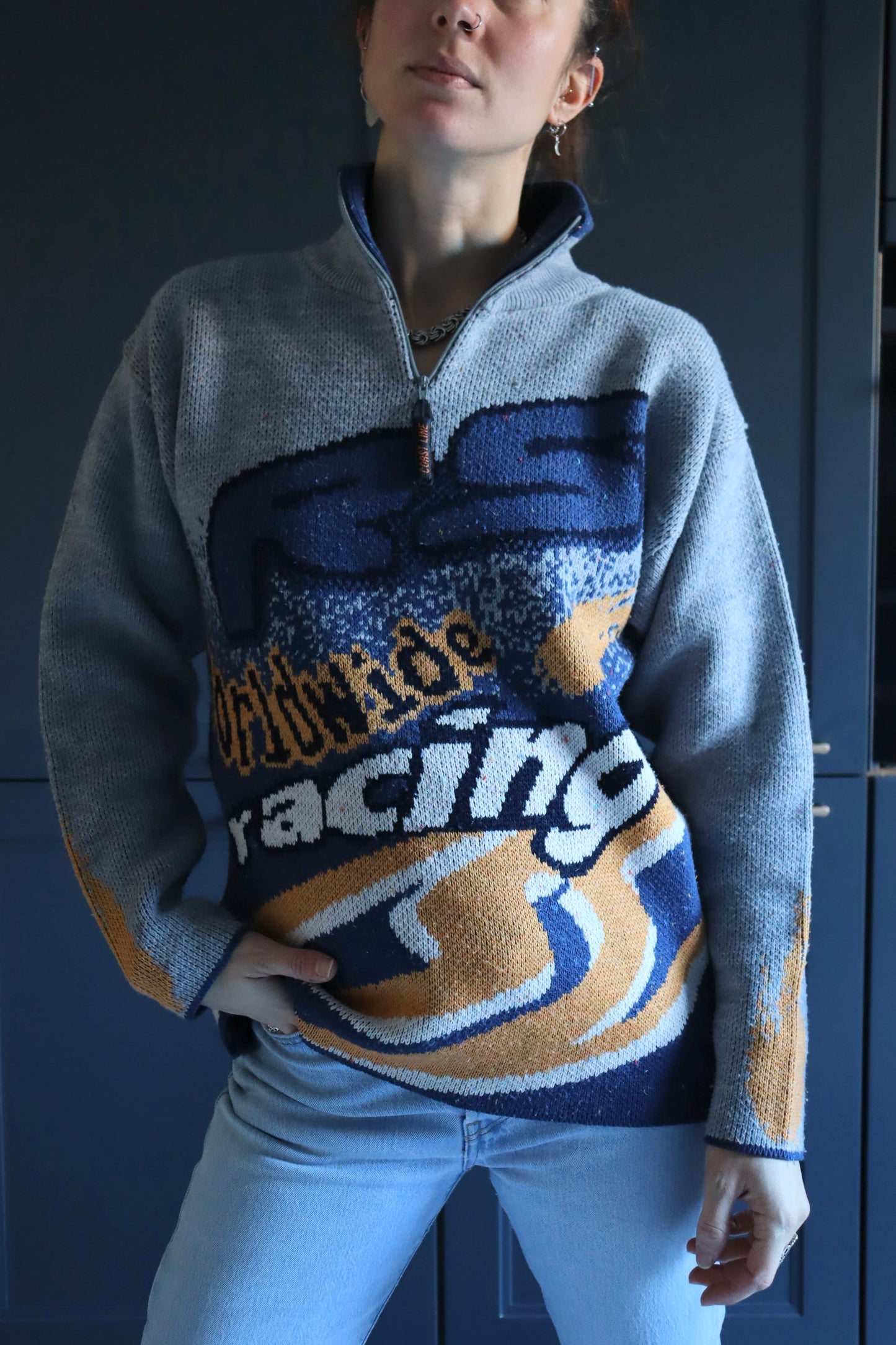 Pull over vintage zippé 90 skate la friperie vintage 25