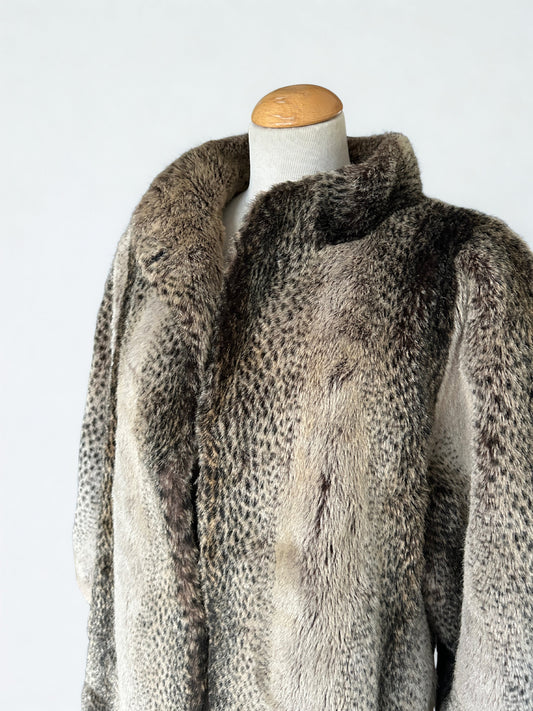 Manteau vintage fausse fourrure Michel Alexis la friperie vintage 25