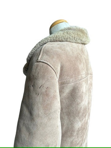 Manteau long vintage peau lainée la friperie vintage 25