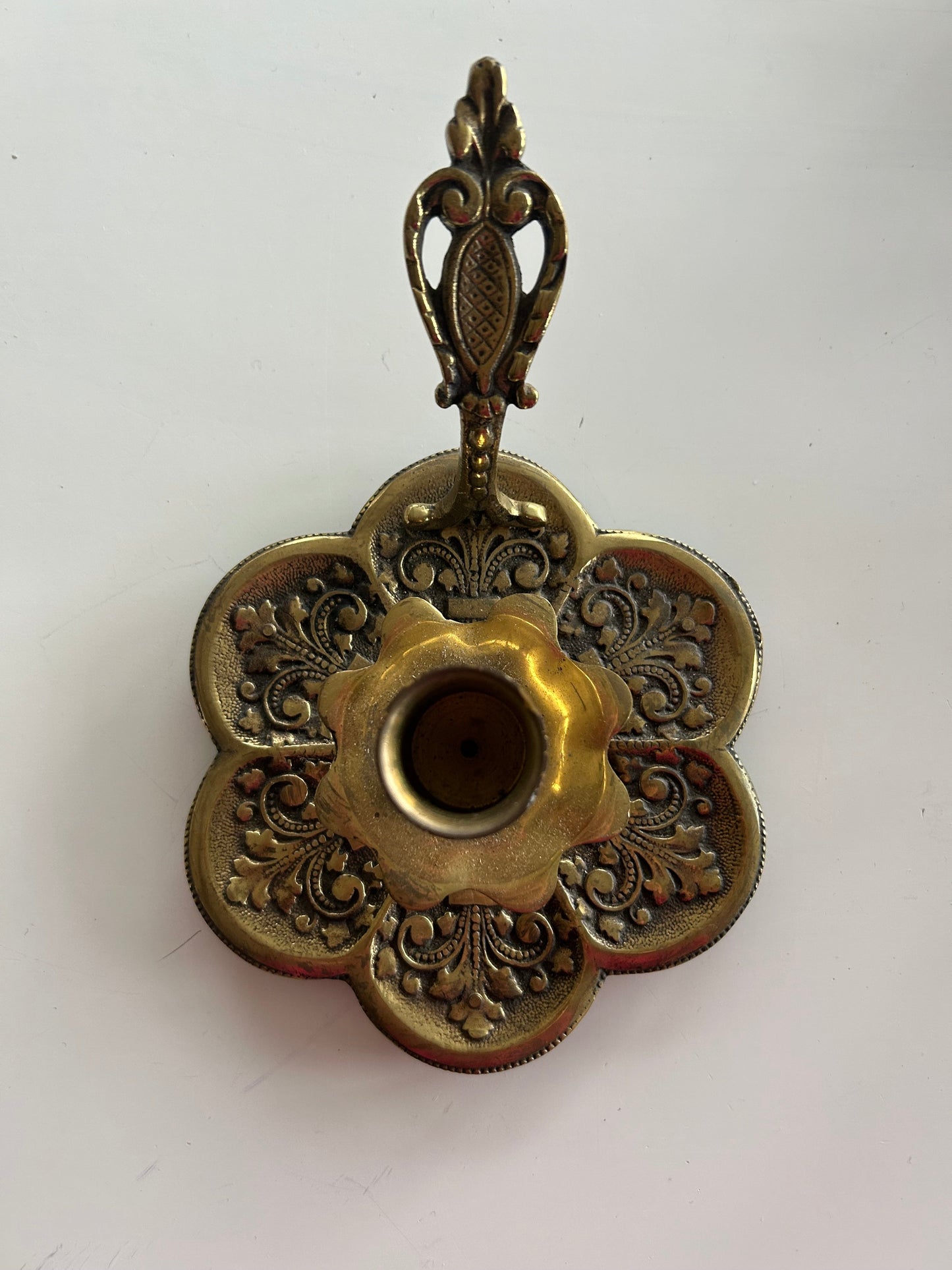 Bougeoir ancien en laiton la friperie vintage 25