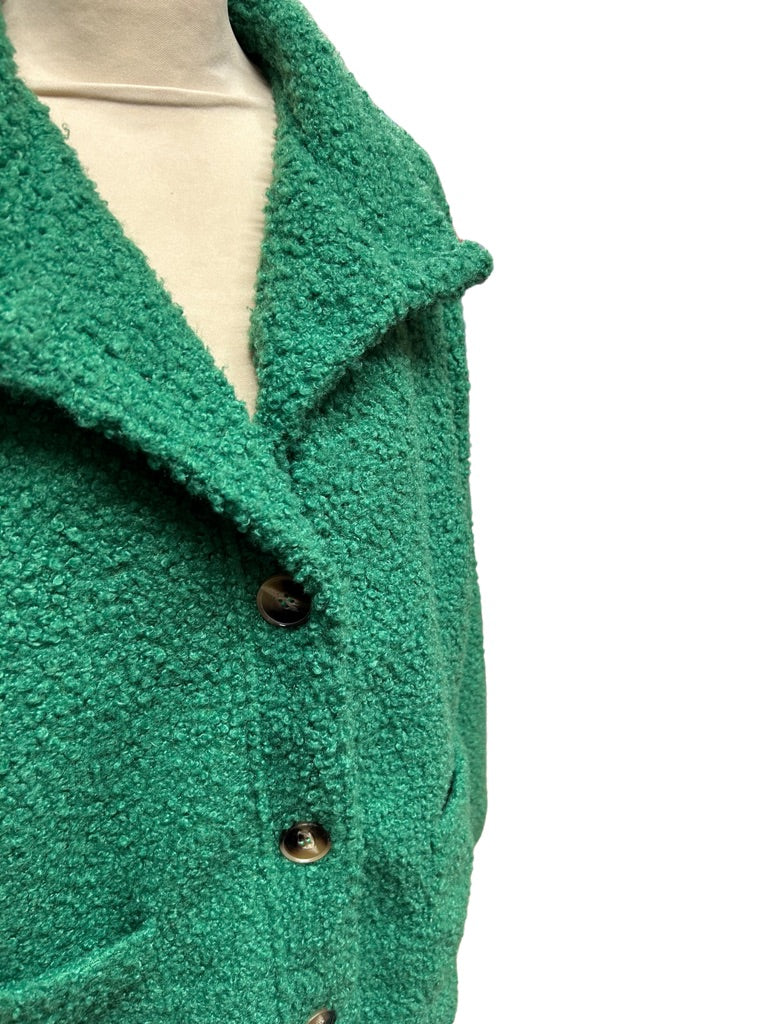 Veste bouclée vintage verte années 70 la friperie vintage 25