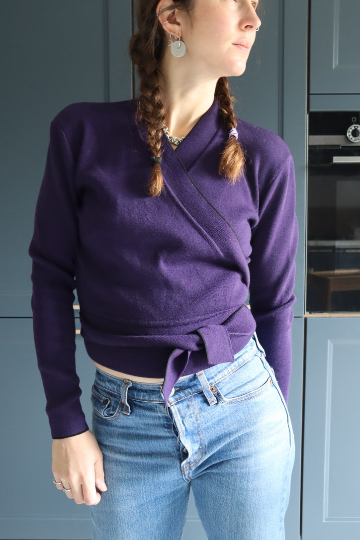 Cache coeur vintage violet Emanuelle Khanh Paris la friperie vintage 25