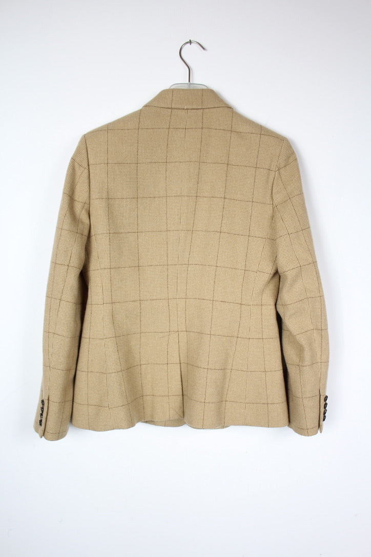 Veste Ralph Lauren beige laine taille 38 boutons chevaux la friperie vintage 25
