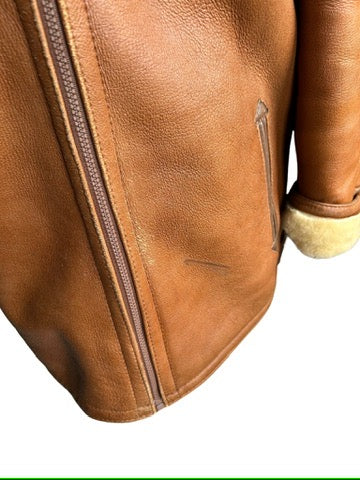 Bombardier vintage peau lainée camel la friperie vintage 25