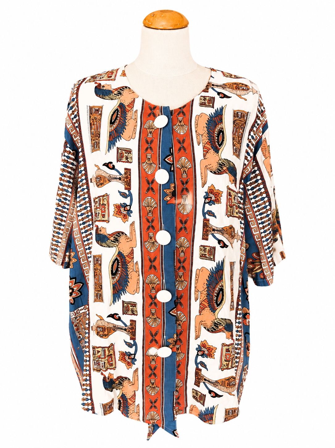 Blouse vintage imprimé égyptien