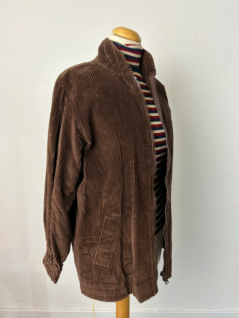 Veste en velours marron cotelé vintage années 60 la friperie vintage 25