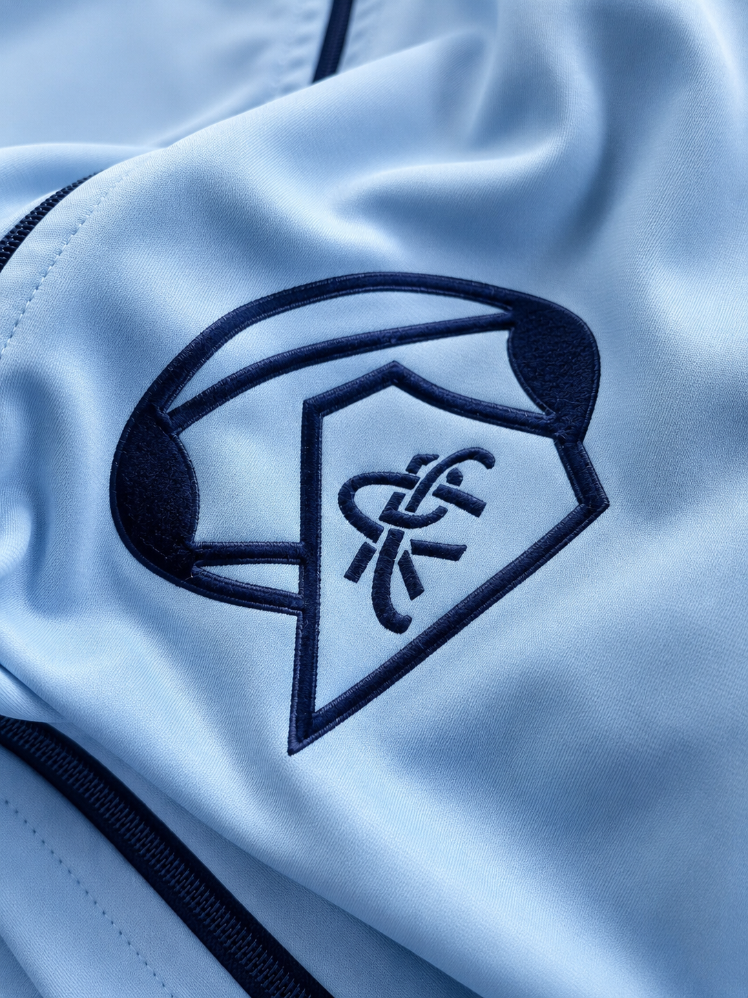 Veste vintage sportwear bleu ciel 70’s