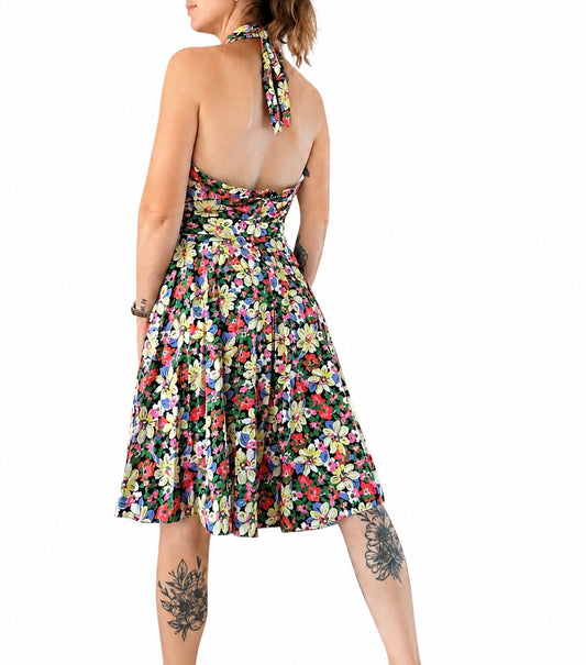 Robe dos nu fleurie vintage