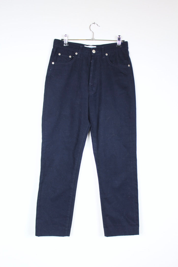 Jean vintage Chipie bleu marine taille haute coupe droite coton la friperie vintage 25
