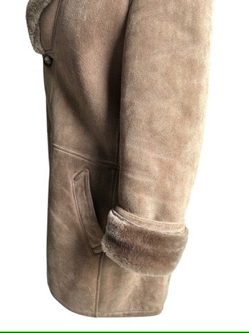 Manteau long vintage peau lainée la friperie vintage 25