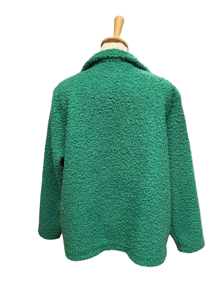 Veste bouclée vintage verte années 70 la friperie vintage 25