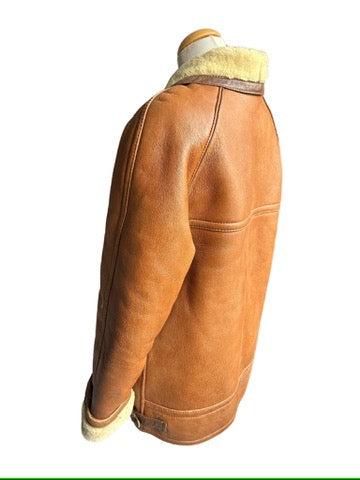 Bombardier vintage peau lainée camel la friperie vintage 25