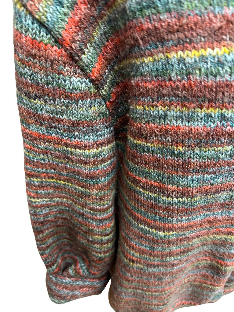 Gilet long vintage oversized multicolore la friperie vintage 25