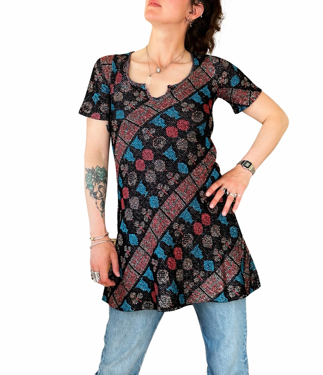 Robe courte vintage pailleté lurex