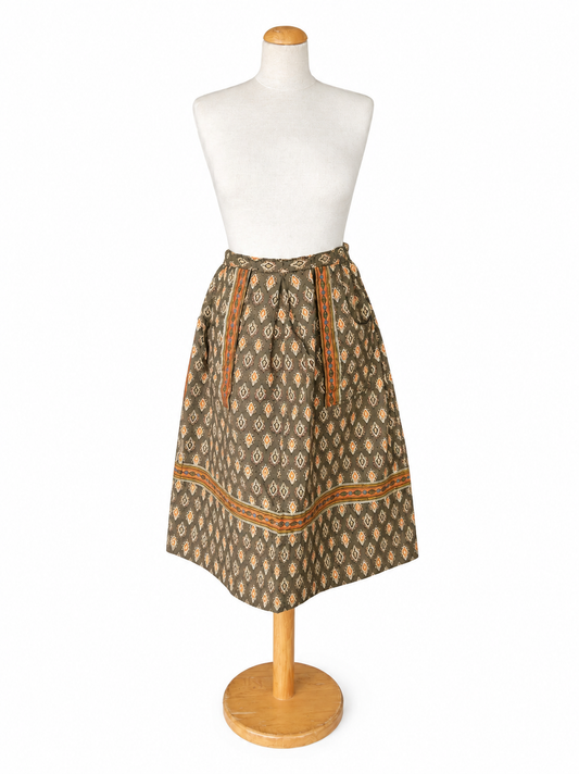 Jupe vintage coton motifs provençaux